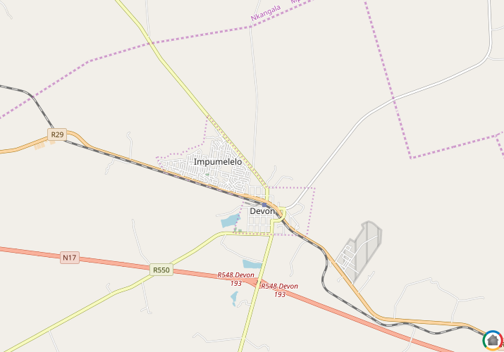Map location of Devon
